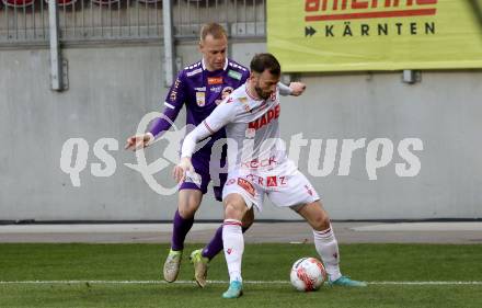 Fussball Bundesliga. SK Austria Klagenfurt gegen GAK. Florian Jaritz (Klagenfurt), Petar Filipovic (GAK). Klagenfurt, am 22.2.2025.
Foto: Kuess
---
pressefotos, pressefotografie, kuess, qs, qspictures, sport, bild, bilder, bilddatenbank