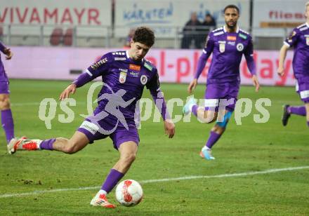 Fussball Bundesliga. SK Austria Klagenfurt gegen GAK. Ben Bobzien  (Klagenfurt). Klagenfurt, am 22.2.2025.
Foto: Kuess
---
pressefotos, pressefotografie, kuess, qs, qspictures, sport, bild, bilder, bilddatenbank