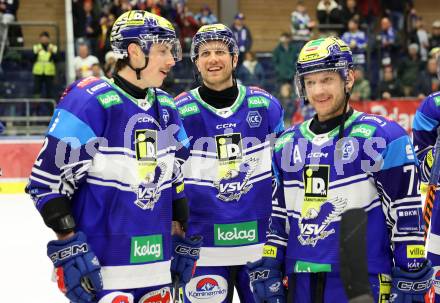 Eishockey ICE Bundesliga. VSV gegen Asiago. Dylan Macpherson, Guus Van Nes, John Hughes (VSV). Villach, am 21.2..2025
Foto: Kuess
---
pressefotos, pressefotografie, kuess, qs, qspictures, sport, bild, bilder, bilddatenbank