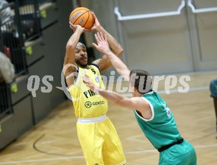 Basketball 2. Liga 2024/2025. Grunddurchgang 20. Runde.  Woerthersee Piraten gegen KOS.    Shawn L. Ray  (Piraten),  Niklas Michel (KOS). Klagenfurt, am 22.2.2025.
Foto: Kuess


---
pressefotos, pressefotografie, kuess, qs, qspictures, sport, bild, bilder, bilddatenbank