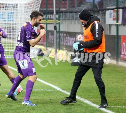 Fussball Bundesliga. SK Austria Klagenfurt gegen GAK.  Kosmas Gkezos, Athletiktrainer Bernhard Sussitz  (Klagenfurt),  Klagenfurt, am 22.2.2025.
Foto: Kuess
---
pressefotos, pressefotografie, kuess, qs, qspictures, sport, bild, bilder, bilddatenbank