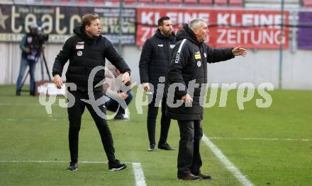 Fussball Bundesliga. SK Austria Klagenfurt gegen LASK. Co-Trainer Martin Lassnig, Trainer Peter Pacult (Klagenfurt). Klagenfurt, am 2.3..2025.
Foto: Kuess
---
pressefotos, pressefotografie, kuess, qs, qspictures, sport, bild, bilder, bilddatenbank