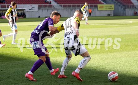 Fussball Bundesliga. SK Austria Klagenfurt gegen LASK. Christopher Wernitznig (Klagenfurt), Valon Berisha  (LASK). Klagenfurt, am 2.3..2025.
Foto: Kuess
---
pressefotos, pressefotografie, kuess, qs, qspictures, sport, bild, bilder, bilddatenbank