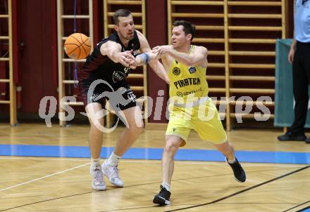 Basketball 2. Liga 2024/2025. Playoffs. F2.   Woerthersee Piraten gegen Mistelbach Mustangs   Jan-Arne Apschner (Piraten),  Jakub Jokl  (Mistelbach). Klagenfurt, am 1.5.2025.
Foto: Kuess


---
pressefotos, pressefotografie, kuess, qs, qspictures, sport, bild, bilder, bilddatenbank