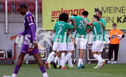 FFussball Bundesliga. SK Austria Klagenfurt gegen WSG Tirol. Torjubel (Tirol). Klagenfurt, am 10.5.2025.
Foto: Kuess
www.qspictures.net
---
pressefotos, pressefotografie, kuess, qs, qspictures, sport, bild, bilder, bilddatenbank
