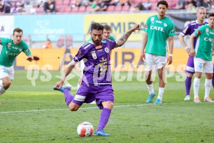 FFussball Bundesliga. SK Austria Klagenfurt gegen WSG Tirol.  Kosmas Gkezos (Austria Klagenfurt),  Klagenfurt, am 10.5.2025.
Foto: Kuess
www.qspictures.net
---
pressefotos, pressefotografie, kuess, qs, qspictures, sport, bild, bilder, bilddatenbank
