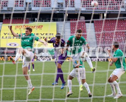 Fussball Bundesliga. SK Austria Klagenfurt gegen WSG Tirol. Kosmas Gkezos (SK Austria Klagenfurt), Lukas Hinterseer (WSG Tirol). Klagenfurt, am 10.5.2025.
Foto: Kuess
www.qspictures.net
---
pressefotos, pressefotografie, kuess, qs, qspictures, sport, bild, bilder, bilddatenbank
