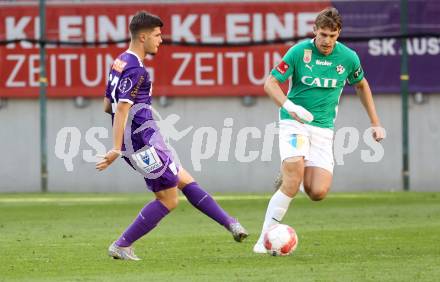 Fussball Bundesliga. SK Austria Klagenfurt gegen WSG Tirol. Dino Delic (SK Austria Klagenfurt),  (WSG Tirol). Klagenfurt, am 10.5.2025.
Foto: Kuess
www.qspictures.net
---
pressefotos, pressefotografie, kuess, qs, qspictures, sport, bild, bilder, bilddatenbank