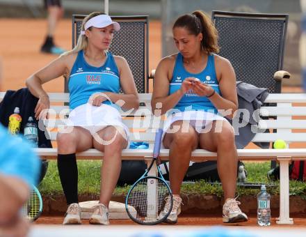 Tennis. Frauen. Bundesliga. KLC gegen Linz. Danila Jakupovic, Tamira Paszek (KLC) Klagenfurt, am 24.5.2025.
Foto: Kuess
www.qspictures.net
---
pressefotos, pressefotografie, kuess, qs, qspictures, sport, bild, bilder, bilddatenbank