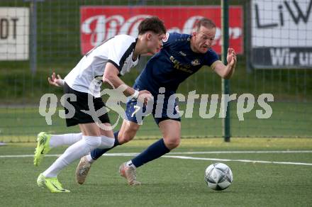 Fussball KÃ¤rntner Liga. Spittal gegen Velden.  Tristan Bruekk (Spittal),  Mario Kroepfl (Velden). Spittal, am 5.6.2025.
Foto: Kuess
---
pressefotos, pressefotografie, kuess, qs, qspictures, sport, bild, bilder, bilddatenbank