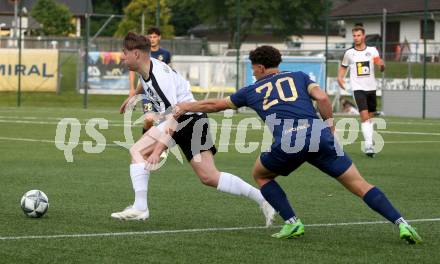 Fussball KÃ¤rntner Liga. Spittal gegen Velden.  Ralph Roman Scheer (Spittal),  Alessandro Kiko (Velden). Spittal, am 5.6.2025.
Foto: Kuess
---
pressefotos, pressefotografie, kuess, qs, qspictures, sport, bild, bilder, bilddatenbank