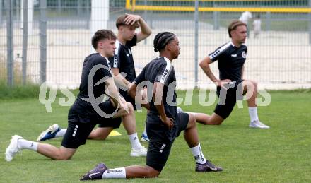 Fussball 2. Liga. Training SK Austria Klagenfurt.  Christopher Woelbl, Matthias Dollinger. Klagenfurt, am 16.6.2025.
Foto: Kuess
---
pressefotos, pressefotografie, kuess, qs, qspictures, sport, bild, bilder, bilddatenbank