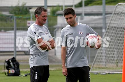 Fussball 2. Liga. Training SK Austria Klagenfurt.  Athletiktrainer Bernhard Sussitz, Tormanntrainer Marc Lamberger. Klagenfurt, am 16.6.2025.
Foto: Kuess
---
pressefotos, pressefotografie, kuess, qs, qspictures, sport, bild, bilder, bilddatenbank