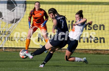 OEFB 2. Frauen Bundesliga Relegation Mitte. Kraig gegen SPG SV Zaunergroup Wallern / Krenglbach.  Michelle Claudia Terkl (Kraig),   Emma Kreindl (Wallern/Krenglbach). Kraig, am 21.6.2025.
Foto: Kuess
www.qspictures.net
---
pressefotos, pressefotografie, kuess, qs, qspictures, sport, bild, bilder, bilddatenbank