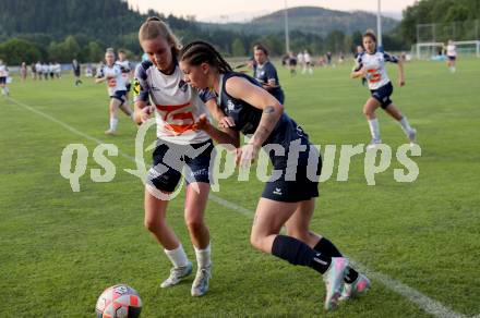 OEFB 2. Frauen Bundesliga Relegation Mitte. Kraig gegen SPG SV Zaunergroup Wallern / Krenglbach.  Michelle Claudia Terkl (Kraig),  Sophie Schobesberger  (Wallern/Krenglbach). Kraig, am 21.6.2025.
Foto: Kuess
www.qspictures.net
---
pressefotos, pressefotografie, kuess, qs, qspictures, sport, bild, bilder, bilddatenbank