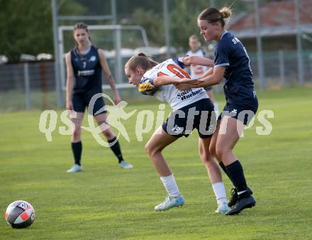 OEFB 2. Frauen Bundesliga Relegation Mitte. Kraig gegen SPG SV Zaunergroup Wallern / Krenglbach.  Julia Bergmann (Kraig),   Sophie Schobesberger (Wallern/Krenglbach). Kraig, am 21.6.2025.
Foto: Kuess
www.qspictures.net
---
pressefotos, pressefotografie, kuess, qs, qspictures, sport, bild, bilder, bilddatenbank