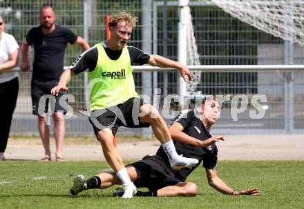 Fussball 2. Liga. Training SK Austria Klagenfurt. Fabian Stoeber. Klagenfurt, am 23.6.2025.
Foto: Kuess
---
pressefotos, pressefotografie, kuess, qs, qspictures, sport, bild, bilder, bilddatenbank
