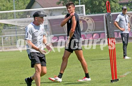 Fussball 2. Liga. Training SK Austria Klagenfurt. Co-Trainer Guido Frank,  Aidan Liu. Klagenfurt, am 23.6.2025.
Foto: Kuess
---
pressefotos, pressefotografie, kuess, qs, qspictures, sport, bild, bilder, bilddatenbank