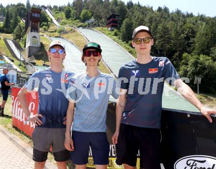 Schi Nordisch. Schispringen. Kinder Schanzencamp. Daniel Tschofenig, Markus Mueller, Maximilian Ortner. Villach, am 21.6.2025.
Foto: Kuess
www.qspictures.net
---
pressefotos, pressefotografie, kuess, qs, qspictures, sport, bild, bilder, bilddatenbank