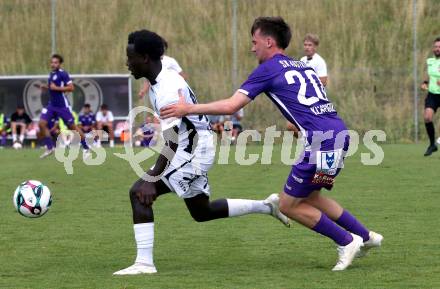 Fussball Testspiel. SK Austria Klagenfurt gegen Sturm Graz Amateure.   Matthias Dollinger (Klagenfurt). Klagenfurt, am 4.7.2025.
Foto: Kuess
www.qspictures.net
---
pressefotos, pressefotografie, kuess, qs, qspictures, sport, bild, bilder, bilddatenbank