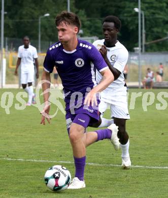 Fussball Testspiel. SK Austria Klagenfurt gegen Sturm Graz Amateure. Matthias Dollinger  (Klagenfurt). Klagenfurt, am 4.7.2025.
Foto: Kuess
www.qspictures.net
---
pressefotos, pressefotografie, kuess, qs, qspictures, sport, bild, bilder, bilddatenbank