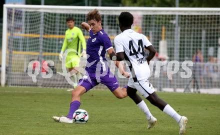 Fussball Testspiel. SK Austria Klagenfurt gegen Sturm Graz Amateure.  Marius Maierhofer  (Klagenfurt). Klagenfurt, am 4.7.2025.
Foto: Kuess
www.qspictures.net
---
pressefotos, pressefotografie, kuess, qs, qspictures, sport, bild, bilder, bilddatenbank