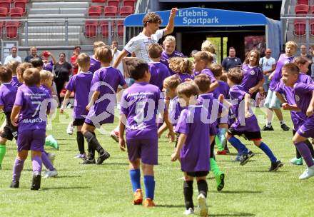 Fussball. Tag der offenen Tuer. Fussball Nachwuchs. 100 gegen 5. Matteo Kitz.  Klagenfurt, am 12.7.2025.
Foto: Kuess
www.qspictures.net
---
pressefotos, pressefotografie, kuess, qs, qspictures, sport, bild, bilder, bilddatenbank