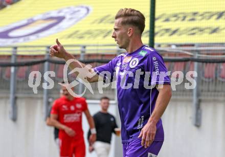 Fussball Testspiel. SK Austria Klagenfurt gegen KAC1909.  Torjubel Marc Andre Schmerboeck (Klagenfurt). Klagenfurt, am 12.7.2025.
Foto: Kuess
www.qspictures.net
---
pressefotos, pressefotografie, kuess, qs, qspictures, sport, bild, bilder, bilddatenbank