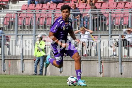 Fussball Testspiel. SK Austria Klagenfurt gegen KAC1909. Naldo Aparecido  (Klagenfurt). Klagenfurt, am 12.7.2025.
Foto: Kuess
www.qspictures.net
---
pressefotos, pressefotografie, kuess, qs, qspictures, sport, bild, bilder, bilddatenbank