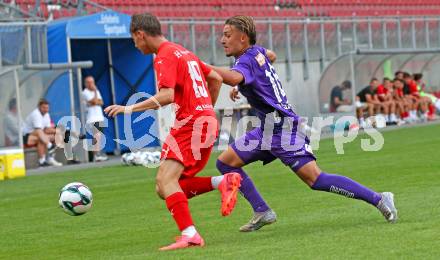Fussball Testspiel. SK Austria Klagenfurt gegen KAC1909.  Sebastian Pschernig (Klagenfurt). Klagenfurt, am 12.7.2025.
Foto: Kuess
www.qspictures.net
---
pressefotos, pressefotografie, kuess, qs, qspictures, sport, bild, bilder, bilddatenbank