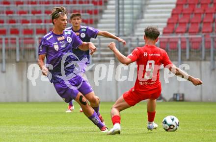 Fussball Testspiel. SK Austria Klagenfurt gegen KAC1909. Matteo Kitz  (Klagenfurt). Klagenfurt, am 12.7.2025.
Foto: Kuess
www.qspictures.net
---
pressefotos, pressefotografie, kuess, qs, qspictures, sport, bild, bilder, bilddatenbank