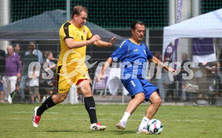Fussball. Tag der offenen Tuer. Fussball Legenden. SK Austria Klagenfurt gegen KAC 1909. Almedin Hota  (Klagenfurt). Klagenfurt, am 12.7.2025.
Foto: Kuess
www.qspictures.net
---
pressefotos, pressefotografie, kuess, qs, qspictures, sport, bild, bilder, bilddatenbank