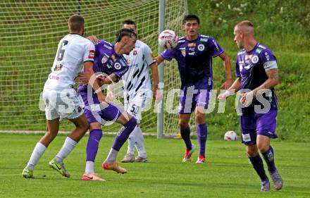 Fussball Testspiel. SK Austria Klagenfurt gegen HNK Gorica.  Marcel Krnjic, Aidan Liu, Florian Jaritz (Klagenfurt). Kranjska Gora, am 16.7.2025.
Foto: Kuess
www.qspictures.net
---
pressefotos, pressefotografie, kuess, qs, qspictures, sport, bild, bilder, bilddatenbank