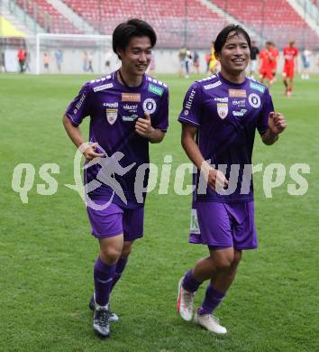 Fussball. Tag der offenen Tuer. Rei Okada, Toshiaki Miyamoto. Klagenfurt, am 12.7.2025.
Foto: Kuess
www.qspictures.net
---
pressefotos, pressefotografie, kuess, qs, qspictures, sport, bild, bilder, bilddatenbank
