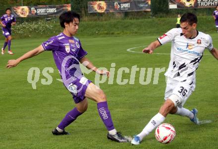 Fussball Testspiel. SK Austria Klagenfurt gegen HNK Gorica.  Rei Okada  (Klagenfurt). Kranjska Gora, am 16.7.2025.
Foto: Kuess
www.qspictures.net
---
pressefotos, pressefotografie, kuess, qs, qspictures, sport, bild, bilder, bilddatenbank