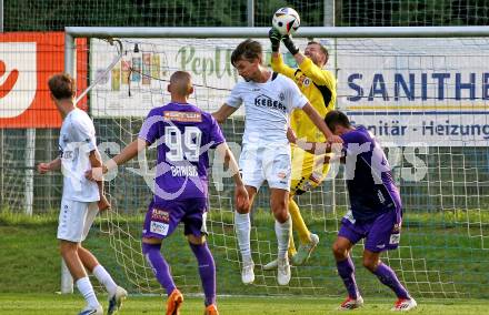 Fussball Testspiel. Velden gegen SK Austria Klagenfurt. Thorsten Mahrer (Velden),   Manuel Kuttin (Klagenfurt). Velden, am 18.7.2025.
Foto: Kuess
www.qspictures.net
---
pressefotos, pressefotografie, kuess, qs, qspictures, sport, bild, bilder, bilddatenbank