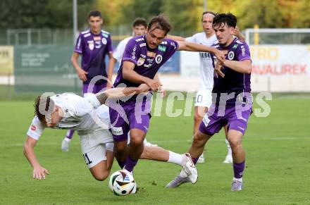 Fussball Testspiel. Velden gegen SK Austria Klagenfurt. Florian Schaller (Velden),   Leo Vielgut, Almir Oda (Klagenfurt). Velden, am 18.7.2025.
Foto: Kuess
www.qspictures.net
---
pressefotos, pressefotografie, kuess, qs, qspictures, sport, bild, bilder, bilddatenbank
