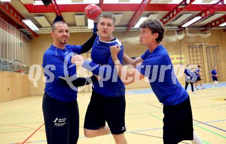 Handball Bundesliga. HLA. Training SC Ferlach. Gasper Dobej, David Gysin,  Stefan Wuzella.  Ferlach, am 28.7.2025.
Foto: Kuess
www.qspictures.net
---
pressefotos, pressefotografie, kuess, qs, qspictures, sport, bild, bilder, bilddatenbank
