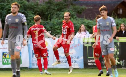 Fussball Kaerntner Liga. Grafenstein gegen Koettmannsdorf. Torjubel Bernhard Walzl  (Grafenstein), Grafenstein, am 1.8..2025.
Foto: Kuess
www.qspictures.net
---
pressefotos, pressefotografie, kuess, qs, qspictures, sport, bild, bilder, bilddatenbank