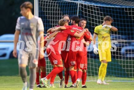 Fussball Kaerntner Liga. Grafenstein gegen Koettmannsdorf. Torjubel Bernhard Walzl  (Grafenstein), Grafenstein, am 1.8..2025.
Foto: Kuess
www.qspictures.net
---
pressefotos, pressefotografie, kuess, qs, qspictures, sport, bild, bilder, bilddatenbank