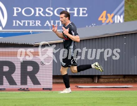 Fussball Bundesliga. Wolfsberger AC  gegen SCR Altach.  Jubel Alexander Gorgon  (Altach). Wolfsberg, am 2.8..2025.
Foto: Kuess
www.qspictures.net
---
pressefotos, pressefotografie, kuess, qs, qspictures, sport, bild, bilder, bilddatenbank