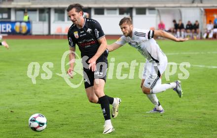 Fussball Bundesliga. Wolfsberger AC  gegen SCR Altach.   Dominik Baumgartner (Wolfsberg),   Alexander Gorgon (Altach). Wolfsberg, am 2.8..2025.
Foto: Kuess
www.qspictures.net
---
pressefotos, pressefotografie, kuess, qs, qspictures, sport, bild, bilder, bilddatenbank