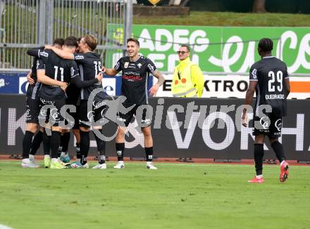 Fussball Bundesliga. Wolfsberger AC  gegen SCR Altach.  Jubel Alexander Gorgon  (Altach). Wolfsberg, am 2.8..2025.
Foto: Kuess
www.qspictures.net
---
pressefotos, pressefotografie, kuess, qs, qspictures, sport, bild, bilder, bilddatenbank