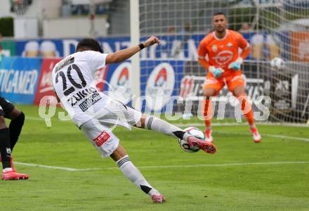 Fussball Bundesliga. Wolfsberger AC  gegen SCR Altach.  Dejan Zukic (Wolfsberg),  Wolfsberg, am 2.8..2025.
Foto: Kuess
www.qspictures.net
---
pressefotos, pressefotografie, kuess, qs, qspictures, sport, bild, bilder, bilddatenbank