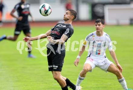 Fussball Bundesliga. Wolfsberger AC  gegen SCR Altach.  Boris Matic (Wolfsberg),   Sandro Ingolitsch (Altach). Wolfsberg, am 2.8..2025.
Foto: Kuess
www.qspictures.net
---
pressefotos, pressefotografie, kuess, qs, qspictures, sport, bild, bilder, bilddatenbank
