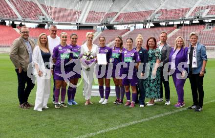 Fussball Frauen 2. Bundesliga. SK Austria Klagenfurt. Sponsorentermin. Klagenfurt, am 5.8.2025.
Foto: Kuess
---
pressefotos, pressefotografie, kuess, qs, qspictures, sport, bild, bilder, bilddatenbank