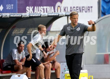 Fussball 2. Liga. SK Austria Klagenfurt gegen Young Violett Austria Wien. Trainer Rolf Landerl  (Klagenfurt),  Klagenfurt, 8.8.2025.
Foto: Kuess
www.qspictures.net
---
pressefotos, pressefotografie, kuess, qs, qspictures, sport, bild, bilder, bilddatenbank