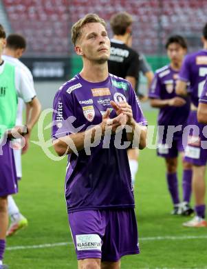 Fussball 2. Liga. SK Austria Klagenfurt gegen Young Violets Austria Wien. Marc Andre Schmerboeck  (Klagenfurt). Klagenfurt, 8.8.2025.
Foto: Kuess
www.qspictures.net
---
pressefotos, pressefotografie, kuess, qs, qspictures, sport, bild, bilder, bilddatenbank
