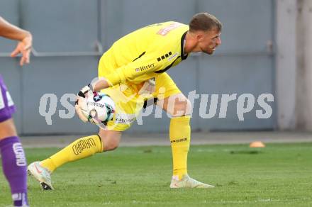 Fussball 2. Liga. SK Austria Klagenfurt gegen Young Violets Austria Wien. Manuel Kuttin   (Klagenfurt). Klagenfurt, 8.8.2025.
Foto: Kuess
www.qspictures.net
---
pressefotos, pressefotografie, kuess, qs, qspictures, sport, bild, bilder, bilddatenbank