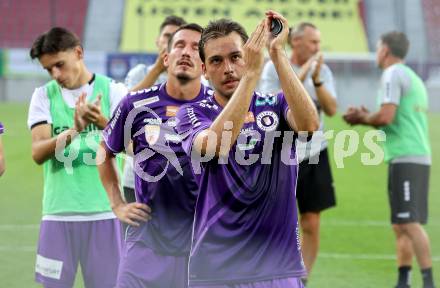 Fussball 2. Liga. SK Austria Klagenfurt gegen Young Violets Austria Wien. Leo Vielgut   (Klagenfurt). Klagenfurt, 8.8.2025.
Foto: Kuess
www.qspictures.net
---
pressefotos, pressefotografie, kuess, qs, qspictures, sport, bild, bilder, bilddatenbank